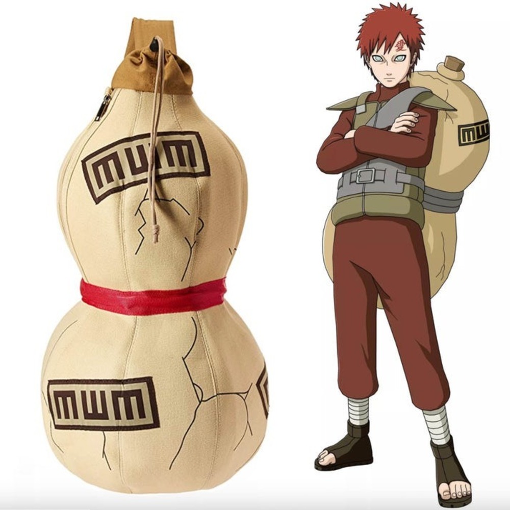 Naruto Gaara Sand Village Gourd Backpack Bag‎ Cosplay Anime Prop New With Tags